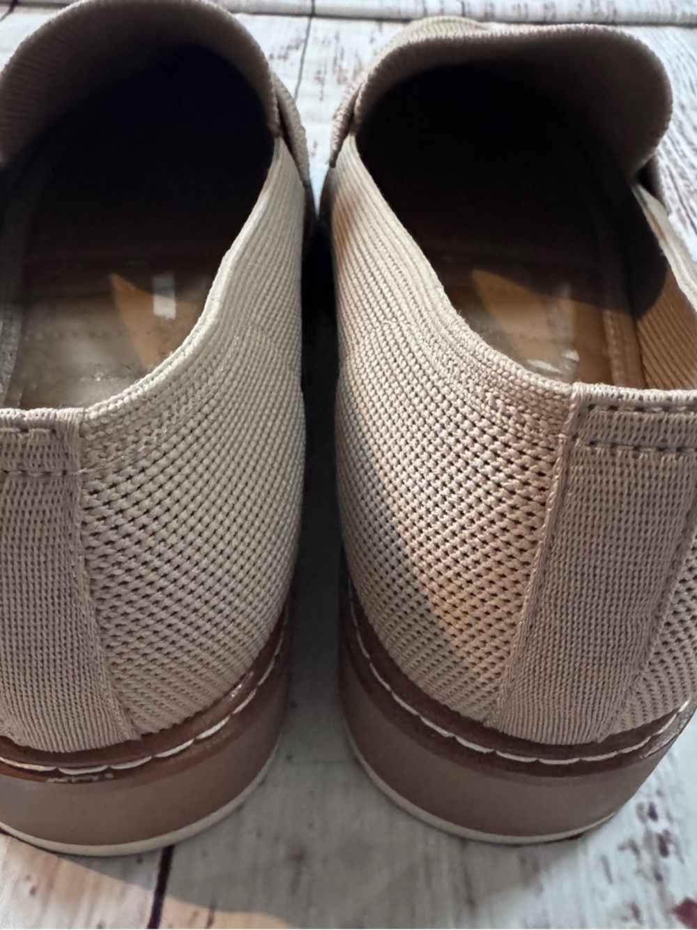 Me Too Barrett Knit Loafers Beige Size 8.5 Comfort Flats - Picture 7 of 7